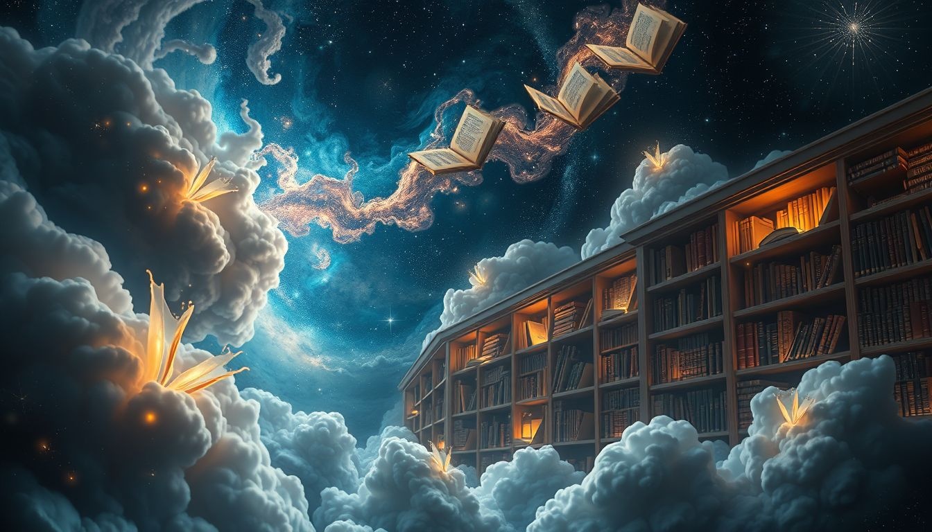 21. Książka w bibliotece symbolizuje ukryte zasoby wiedzy i możliwości.