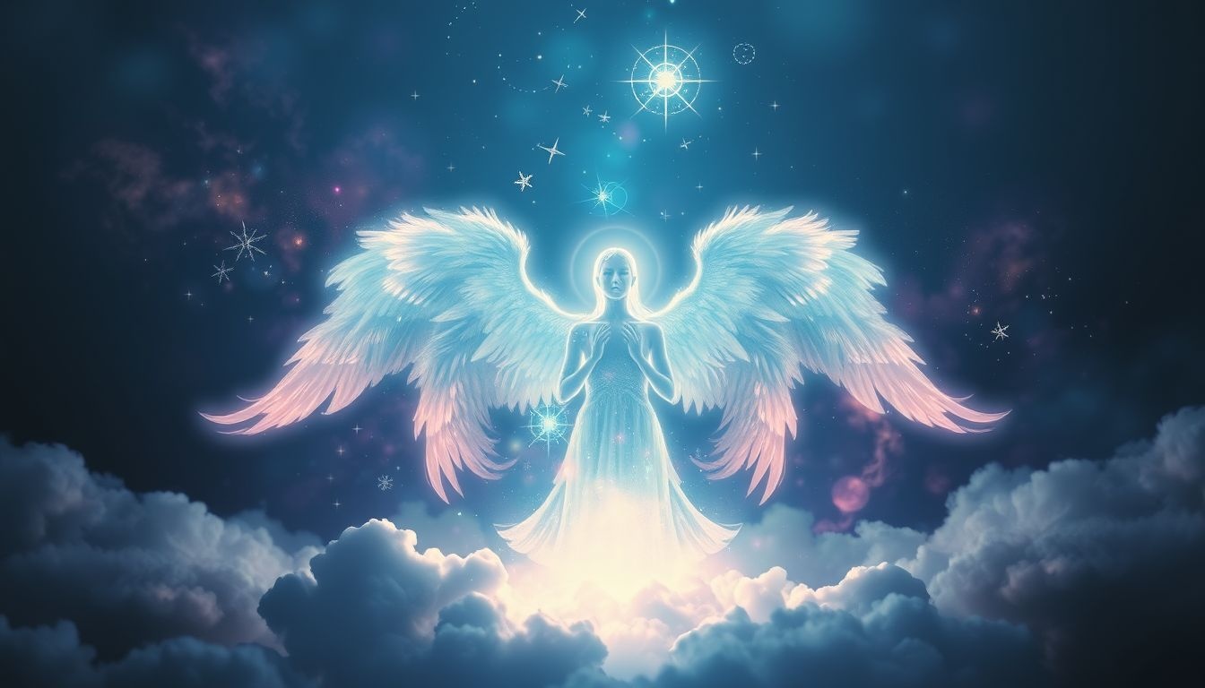 Bycie chronionym przez anioły symbolizuje duchowe wsparcie i bezpieczeństwo.