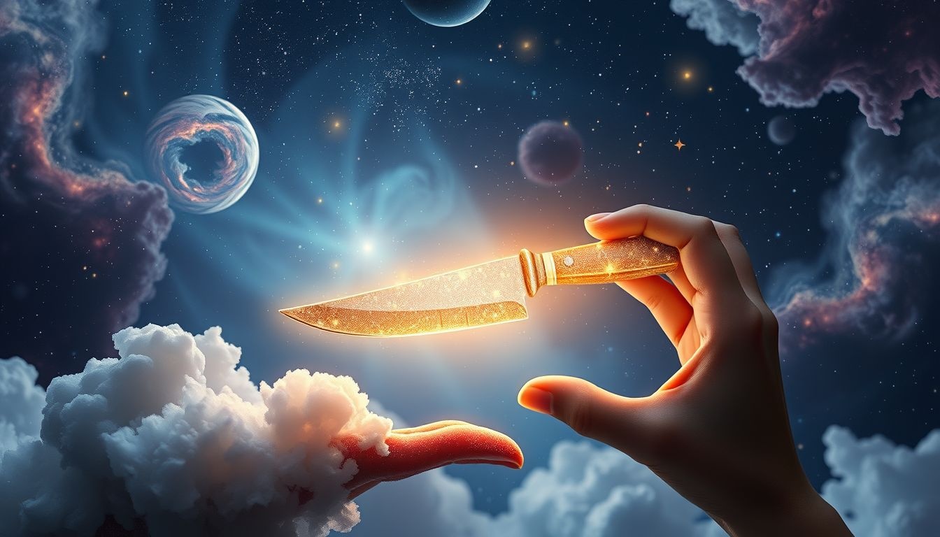 Otrzymanie noża składanego w prezencie symbolizuje nowe możliwości.