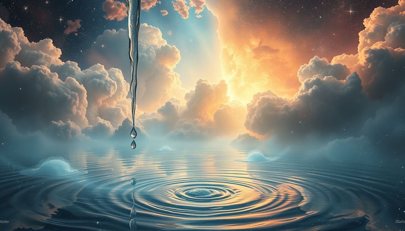 Cieknąca woda symbolizuje utratę sił i kontroli nad życiem.