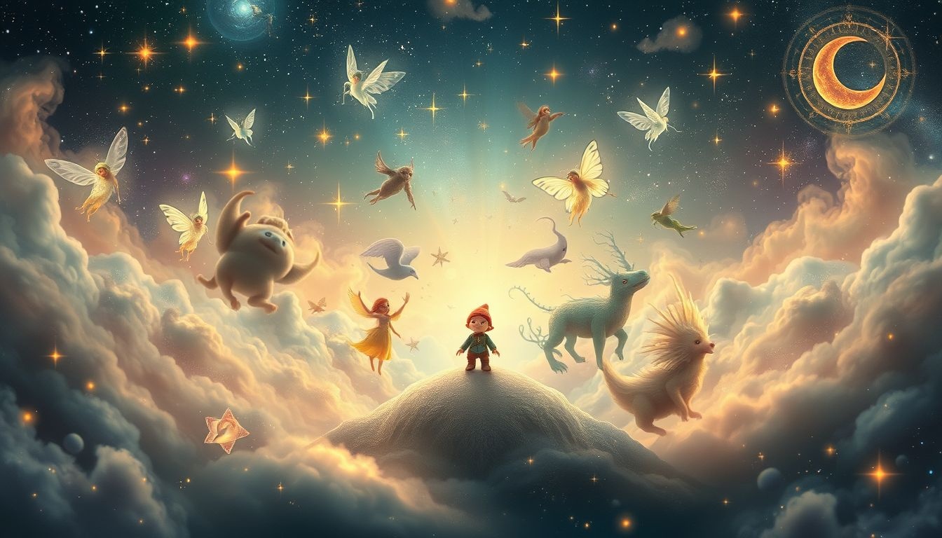 Krasnoludki symbolizują mądrość i ochronę wśród fantastycznych istot.