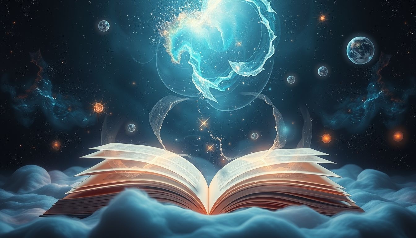 Książka bez kartek symbolizuje pustkę i brak inspiracji życiowej.
