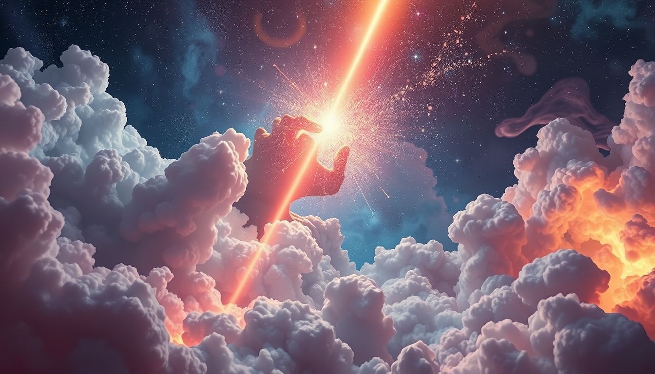 Laser w snach symbolizuje silną moc przemiany i oczyszczenia.