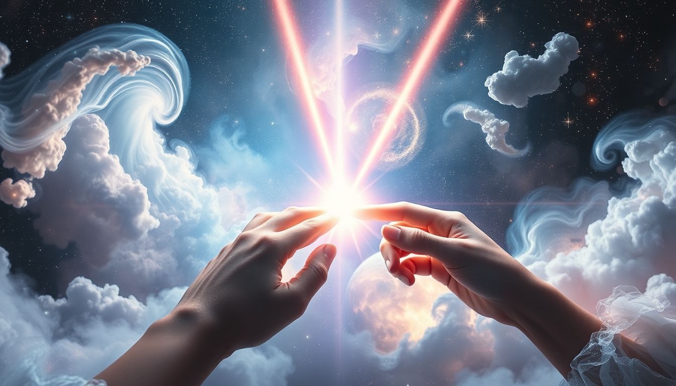Laser symbolizuje władzę nad świadomością i manipulacją emocjami.