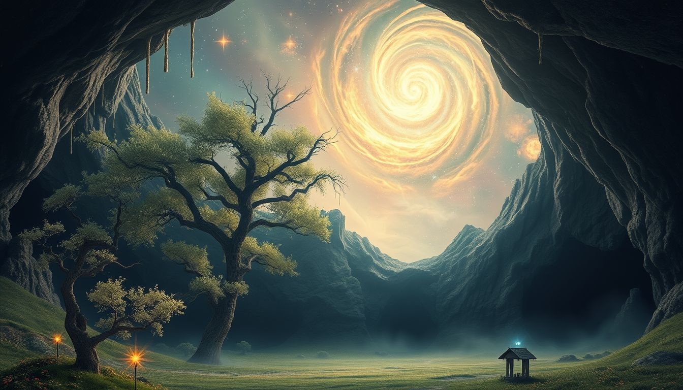 Gaj druidów symbolizuje mądrość i pradawną duchowość natury.