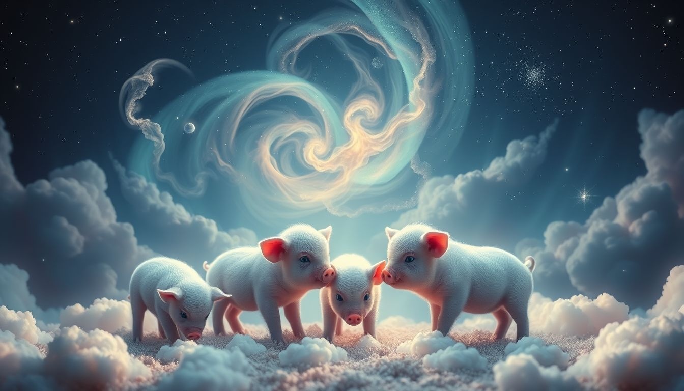 Prosię jedzące we śnie symbolizuje obfitość i pomyślność.