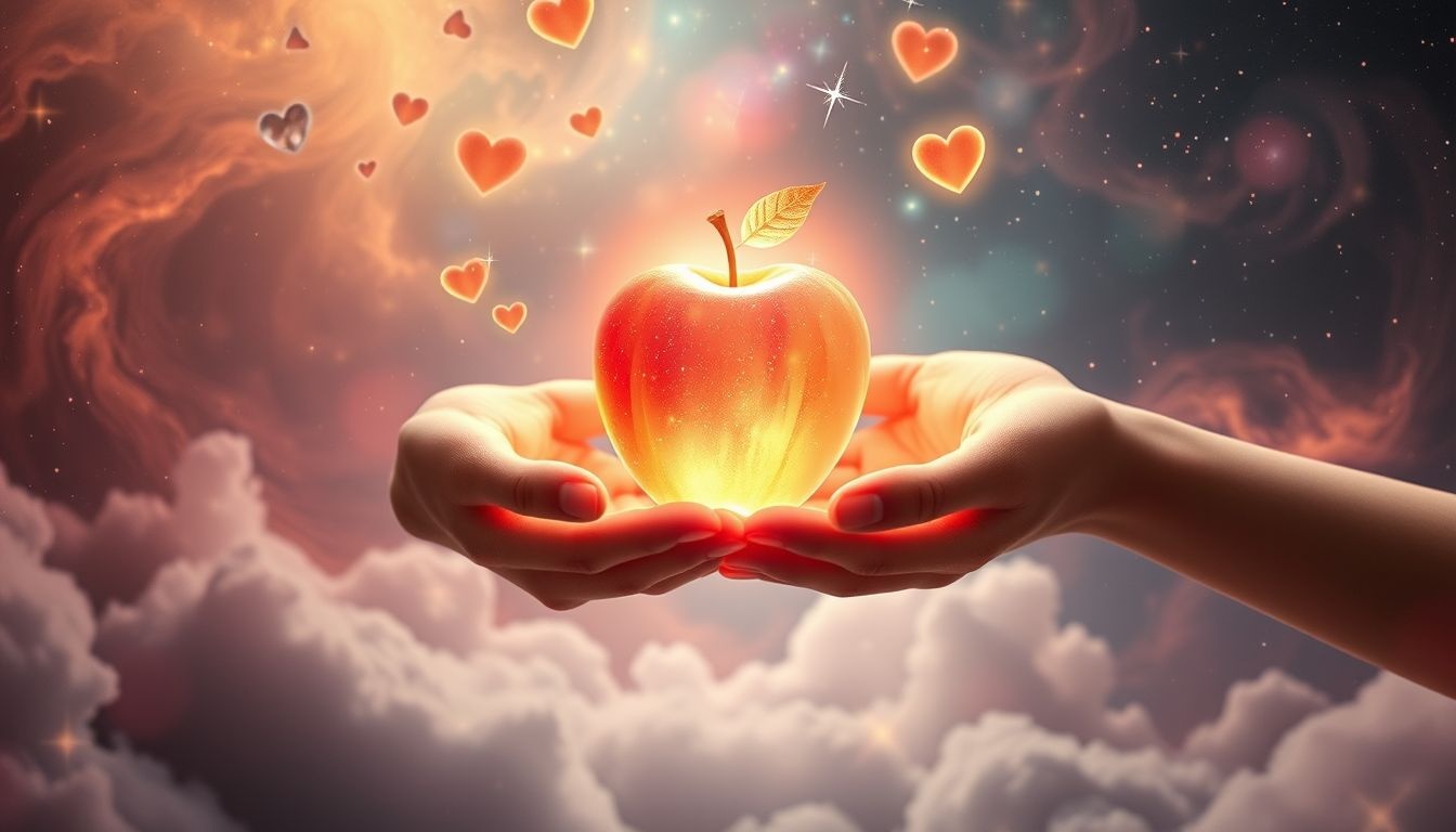 Dawanie jabłka w śnie symbolizuje propozycję uczucia i zaufania.