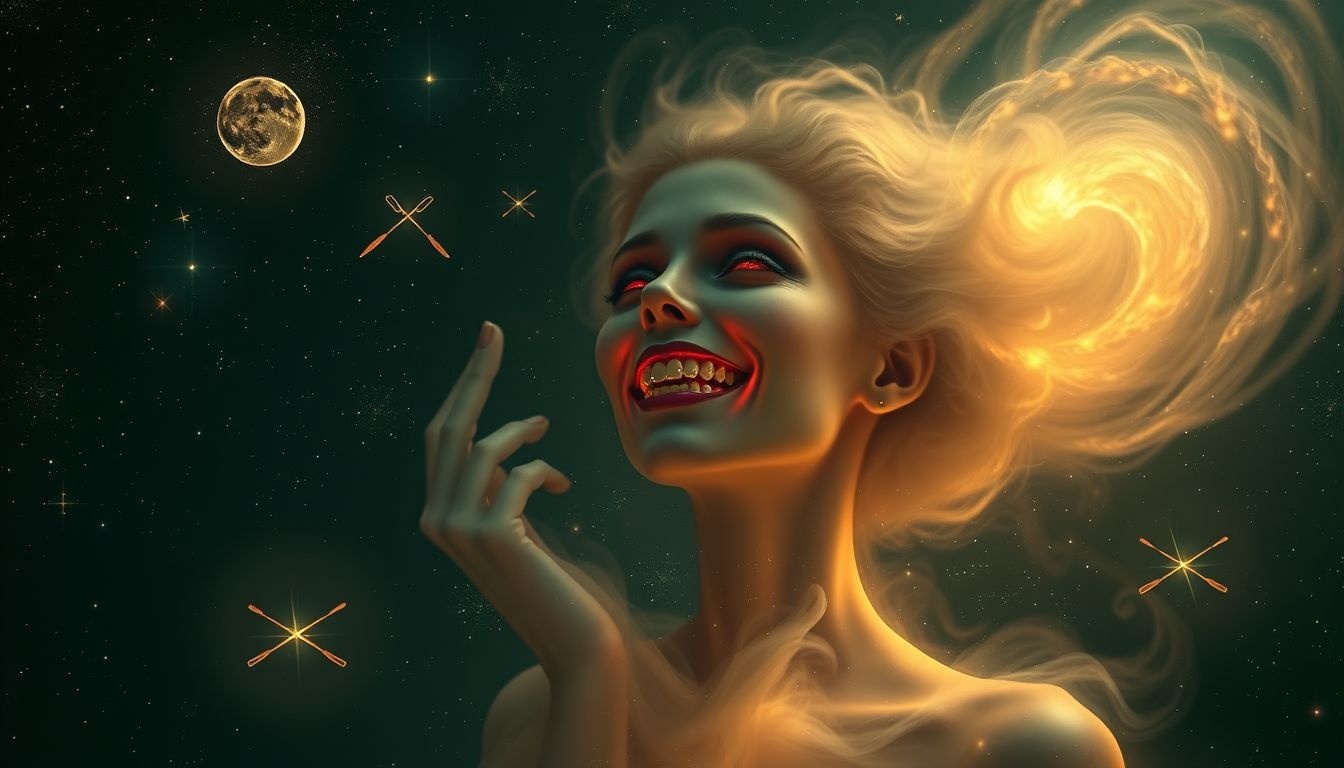 Higienistka z niepokojącym uśmiechem symbolizuje ukryte obawy w śnie.