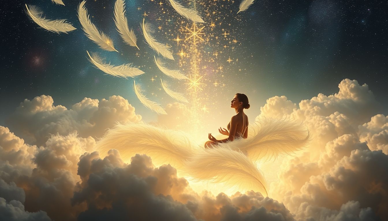 Sen o jedzeniu piór symbolizuje pragnienie duchowego wzrostu.