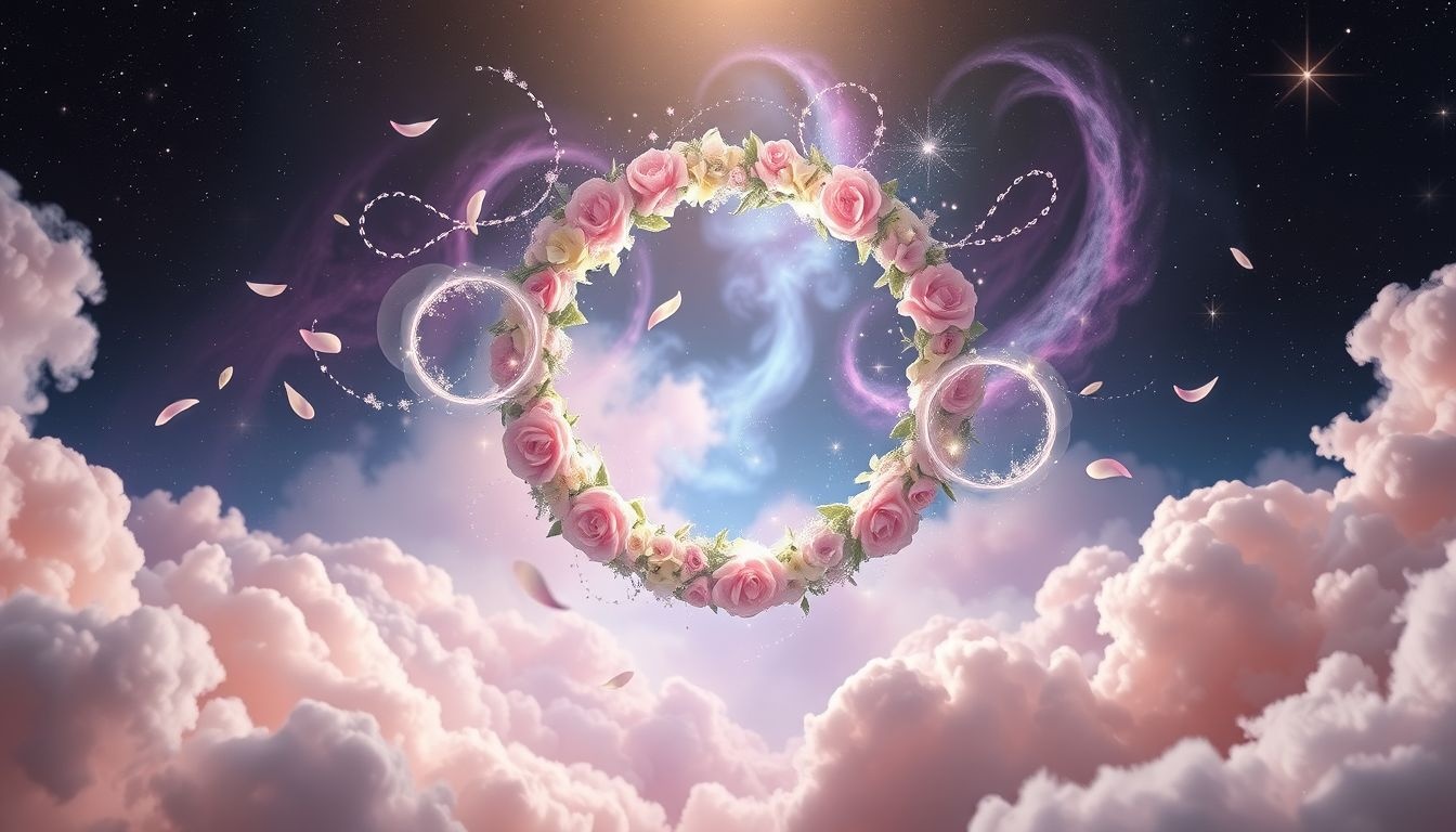 Wieniec ślubny we śnie symbolizuje nowe początki i miłość.