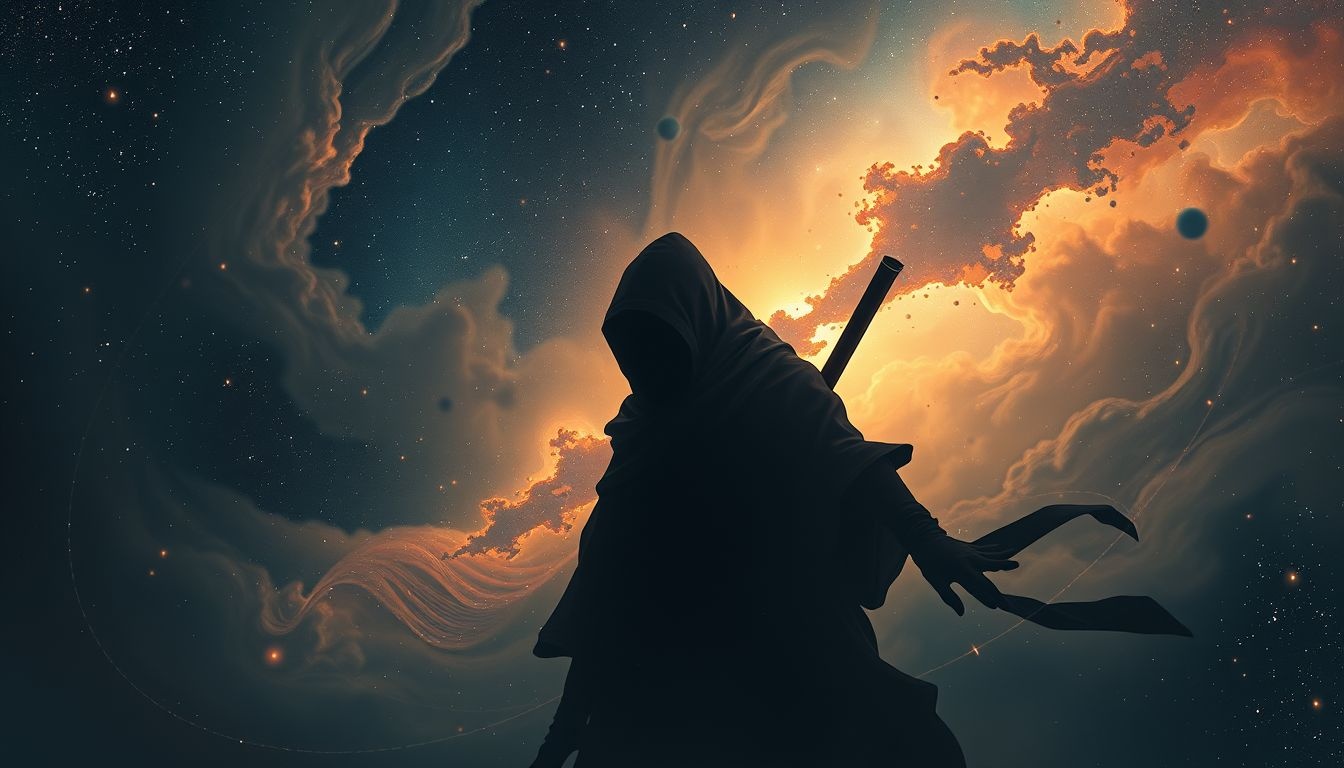 14. Ninja w cieniu symbolizuje ukryte talenty i tajemnice.