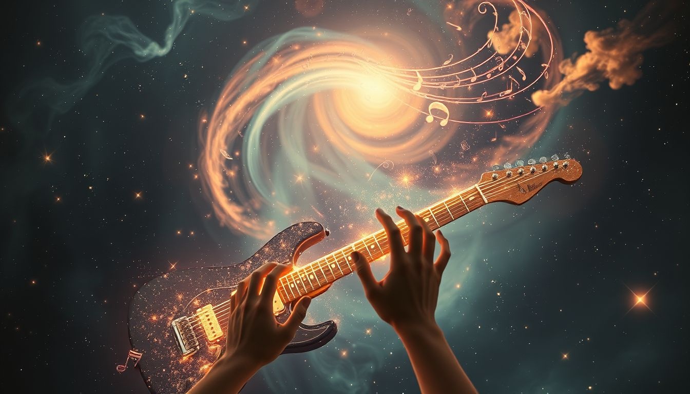 Nieudane występy na gitarze elektrycznej symbolizują lęk przed porażką.