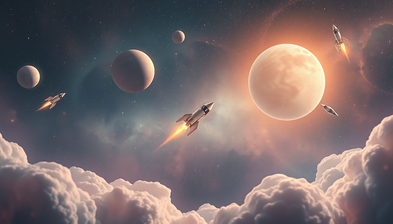 Nawigacja kosmiczna umożliwia międzyplanetarne podróże rakietami i statkami.