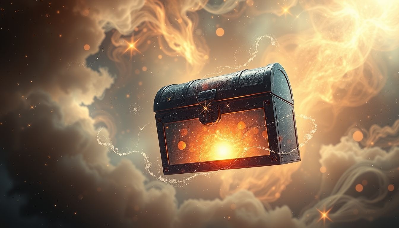 Skrzynia na pościel symbolizuje ukryte emocje i zapomniane wspomnienia.