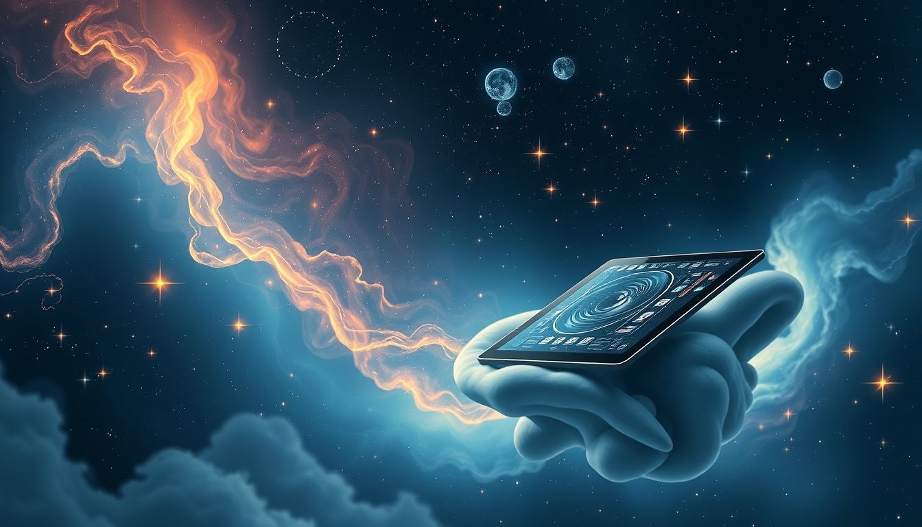 Sen o rysiku i tablecie łączy kreatywność z technologią.