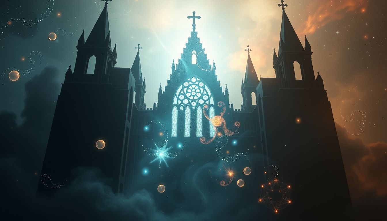 Światło w kościele symbolizuje nadzieję w duchowych poszukiwaniach.