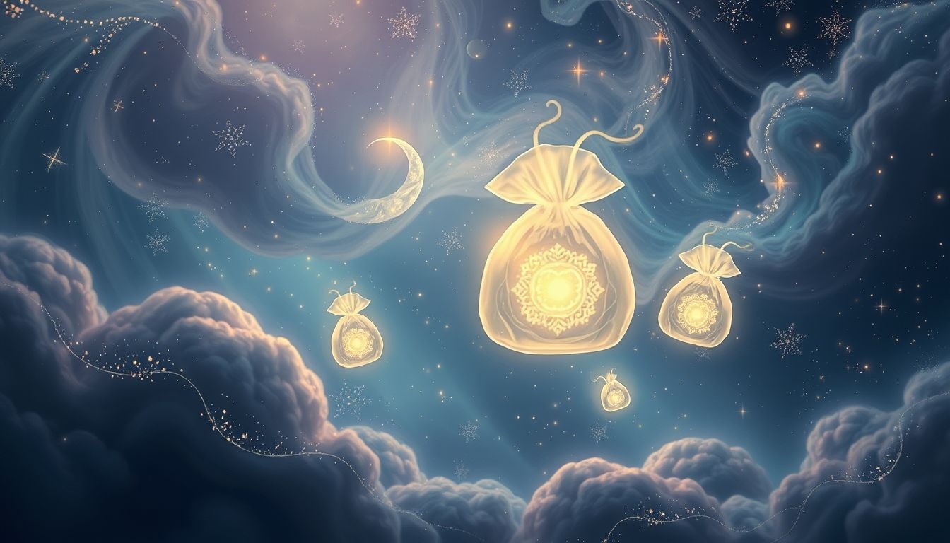 Sakiewka symbolizuje skryte pragnienia oraz ukryte tajemnice snów.