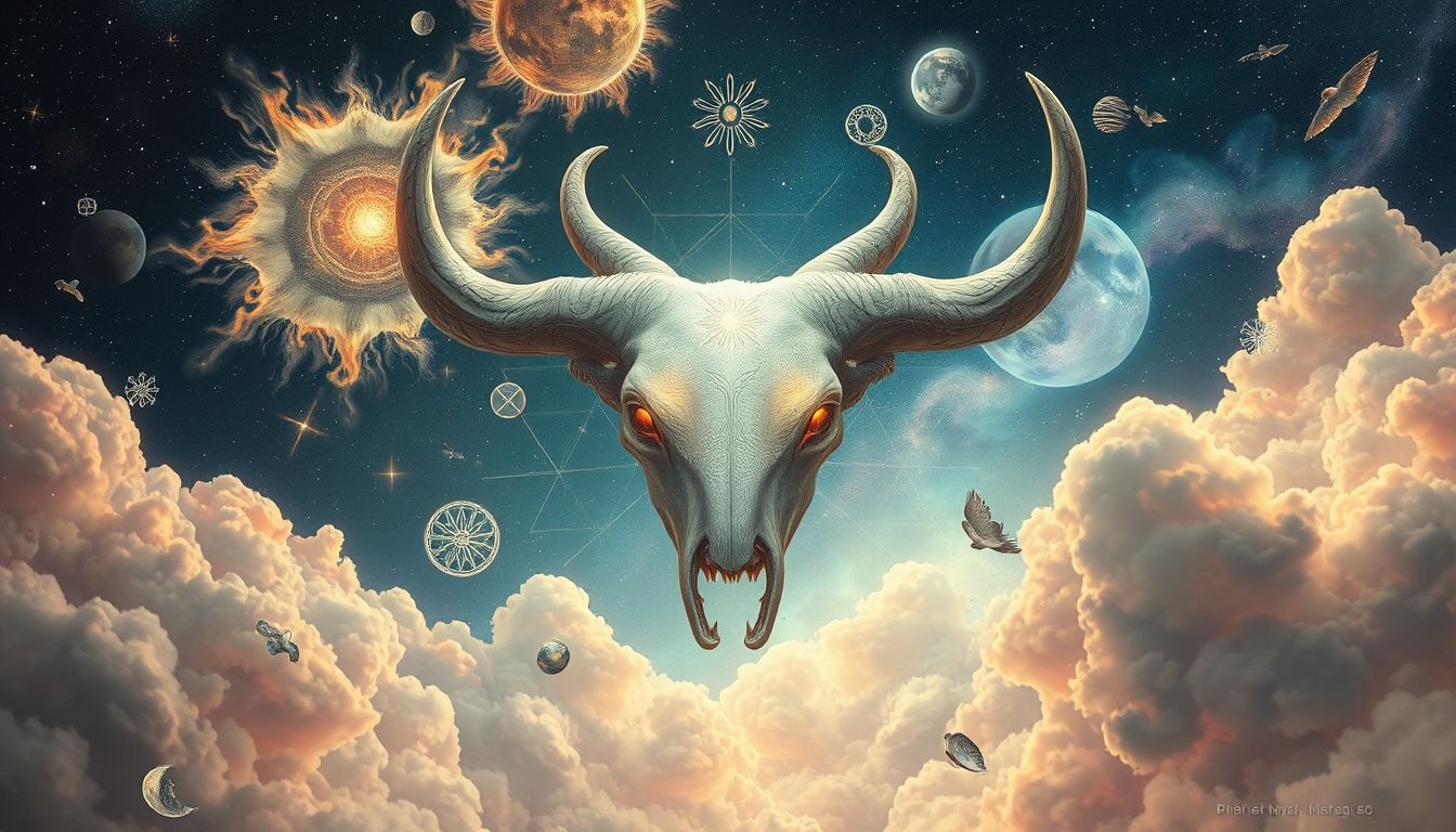 Skóra głowy zwierzęcia symbolizuje silne, pierwotne instynkty i intuicję.