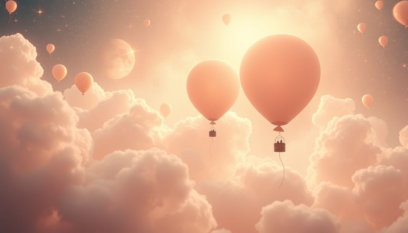 Balon symbolizuje wolność i ucieczkę od codziennych trosk.