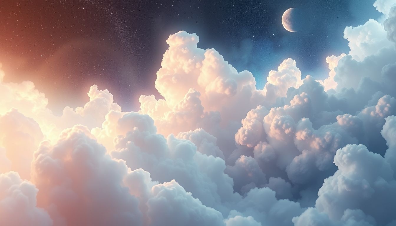 Lot nad chmurami symbolizuje duchową wolność i poszerzoną świadomość.