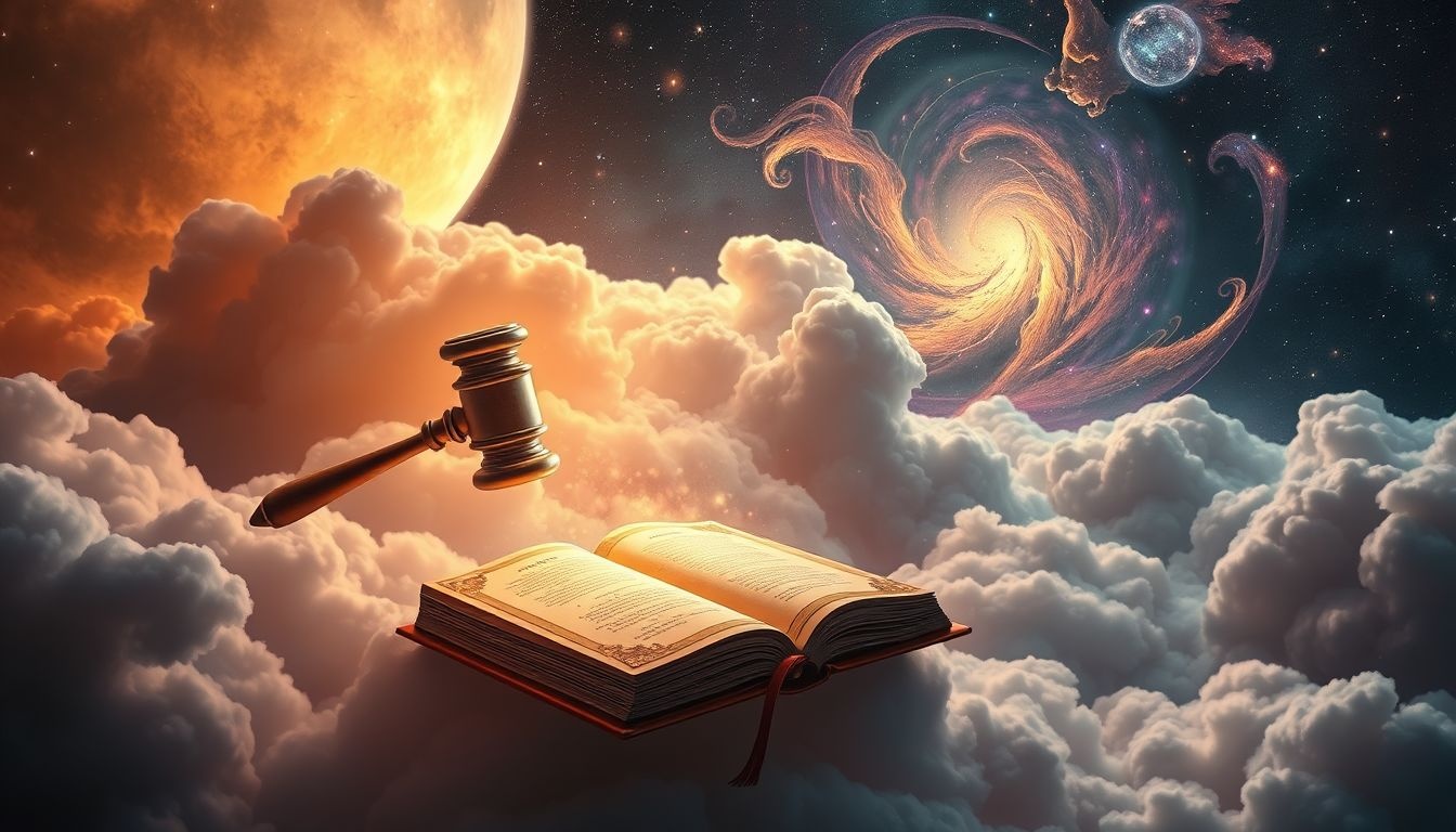 Młotek sędziego symbolizuje sprawiedliwość i ostateczną decyzję.