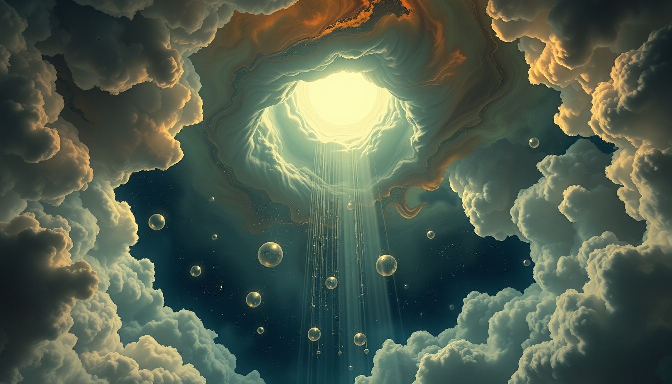 Jama w suficie symbolizuje ukryte lęki i duchową transcendencję.