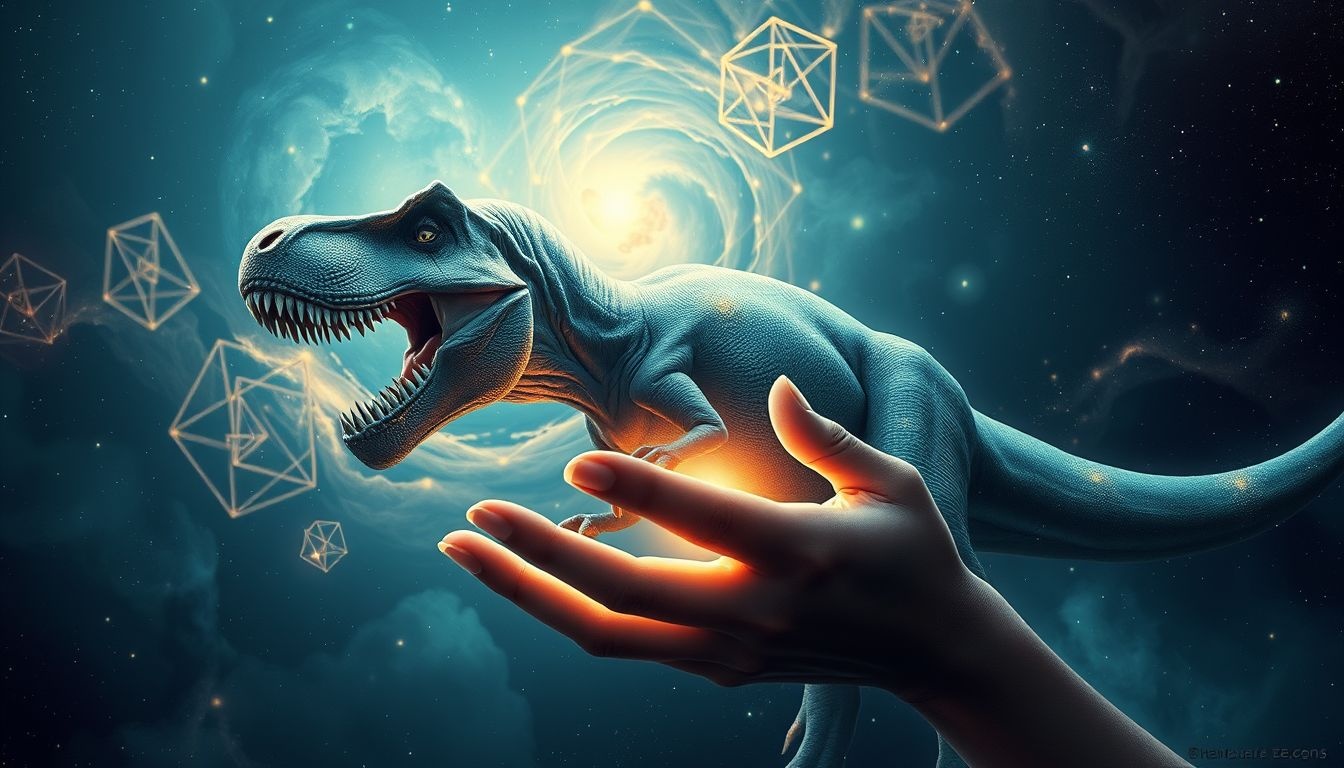 Sen o karmieniu Tyrannosaurus rex symbolizuje siłę i kontrolę.