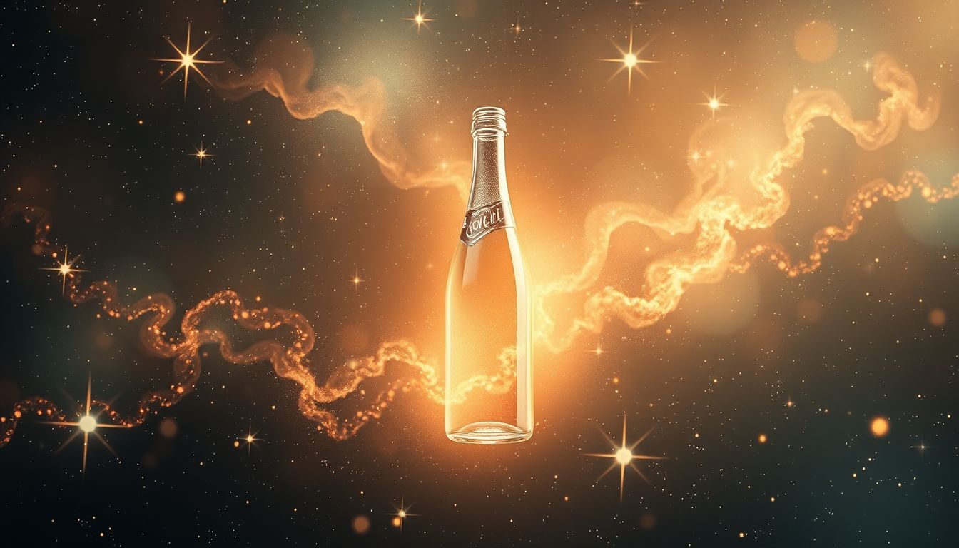 Szklana butelka napoju gazowanego symbolizuje nostalgię i wspomnienia.