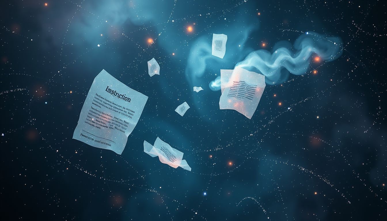 Sny o znikających instrukcjach symbolizują utratę kontroli i pewności.