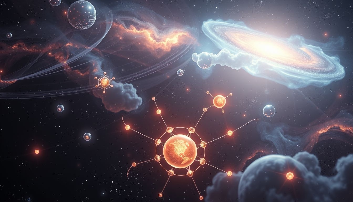 Atom symbolizuje podstawę i strukturę życia oraz energii.