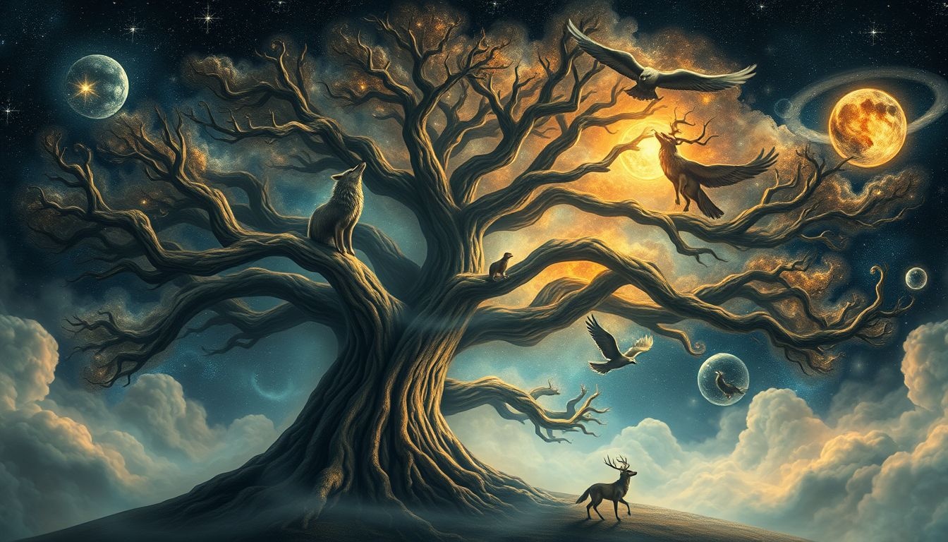 Dąb symbolizuje siłę, ochronę i harmonię z naturą.