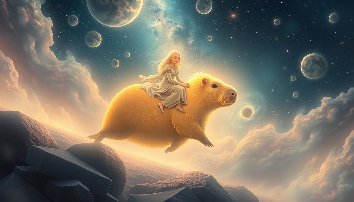 Jazda na kapibarze symbolizuje spokojną kontrolę nad emocjami.