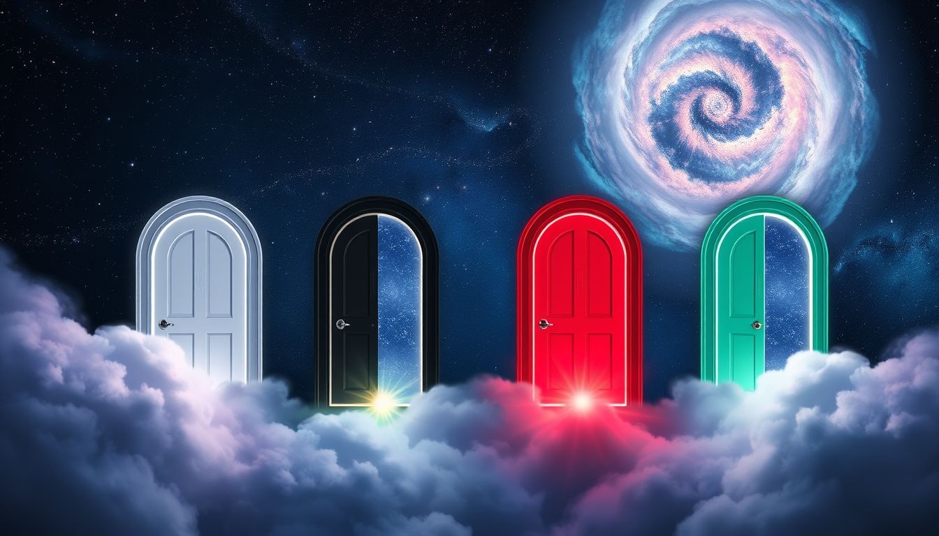 Biały kolor drzwi symbolizuje nowe początki i czystość.