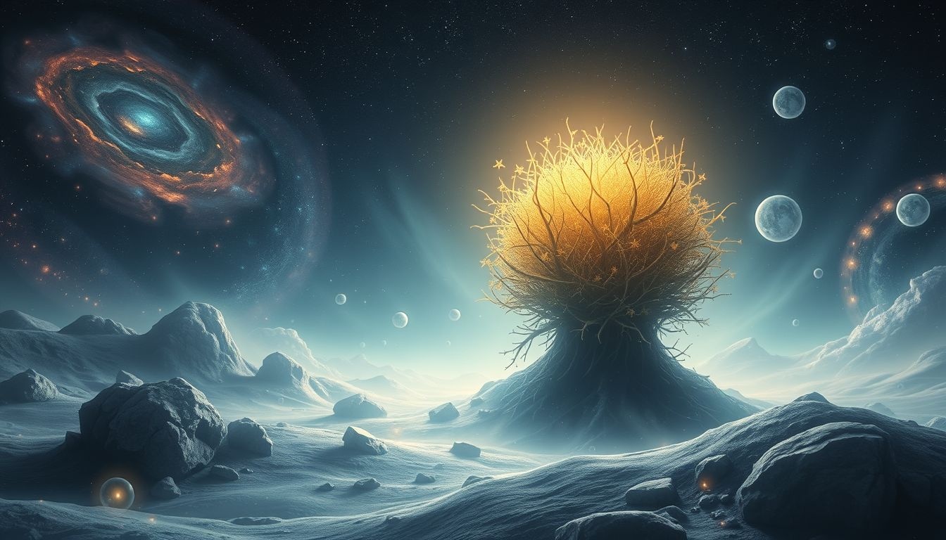 Krzak cierniowy w nieoczekiwanym miejscu symbolizuje ukryte trudności.