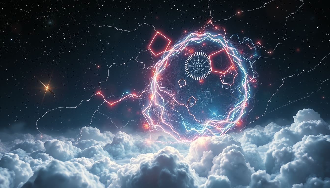 Mielenie elektryczne symbolizuje szybkie przetwarzanie myśli i decyzji.