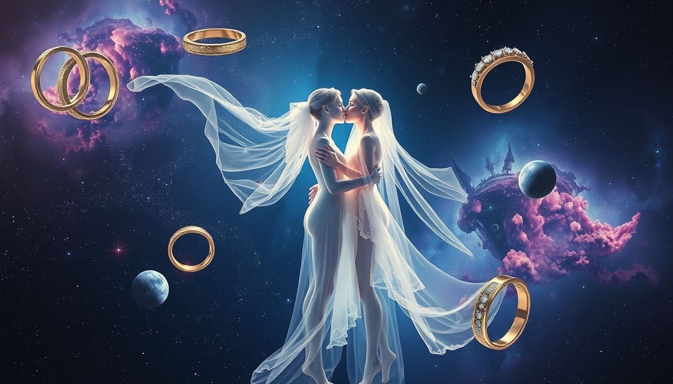 Były partner na ślubie symbolizuje nierozwiązane emocjonalne konflikty i porównania.