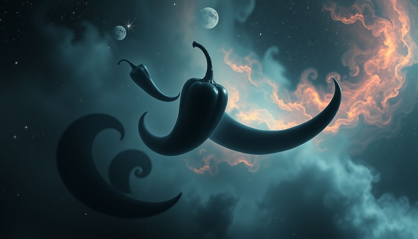 Sen o czarnych chili symbolizuje ukryty strach i zagrożenie.