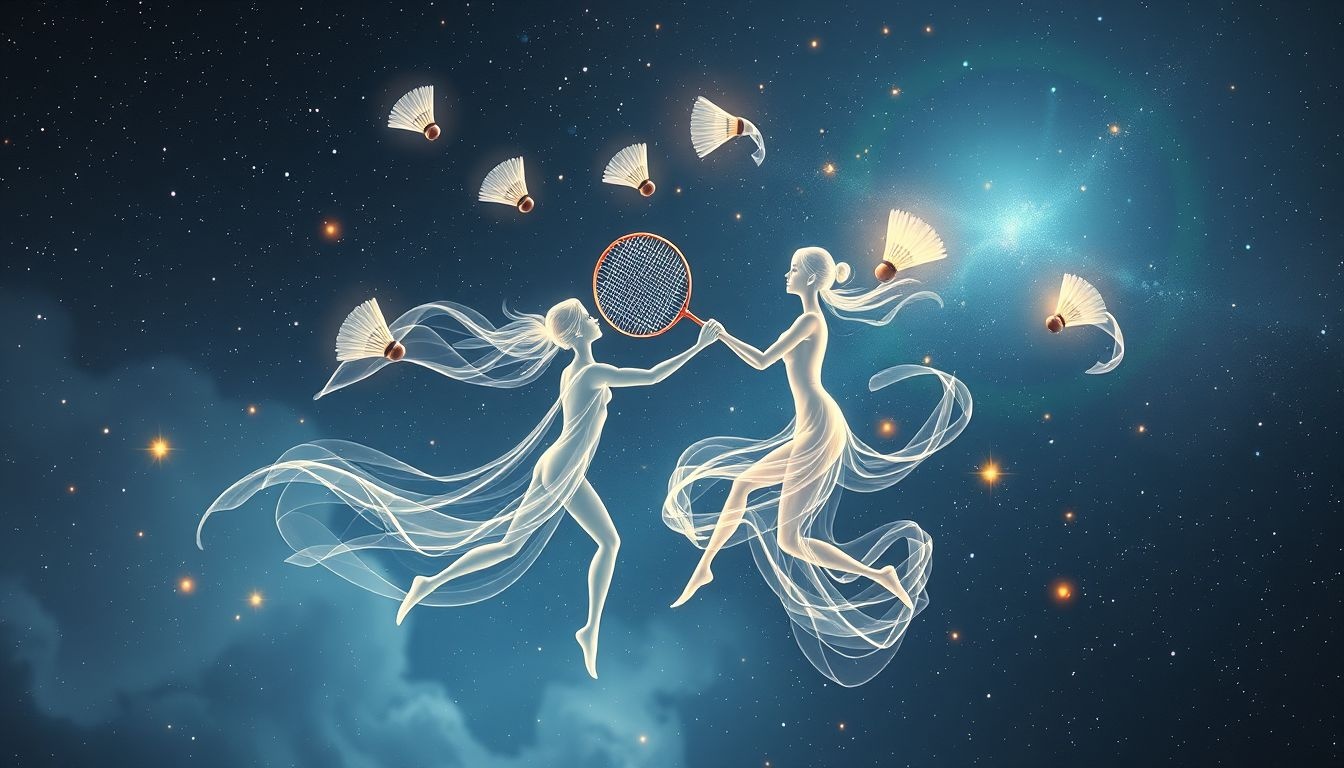 Sen o badmintonie symbolizuje harmonię i współpracę w związku.