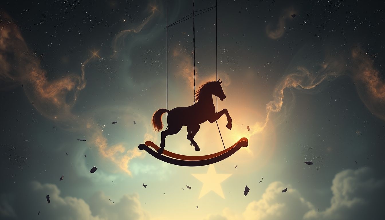 Upadek z konia na biegunach symbolizuje utratę kontroli i przezwyciężanie lęków.