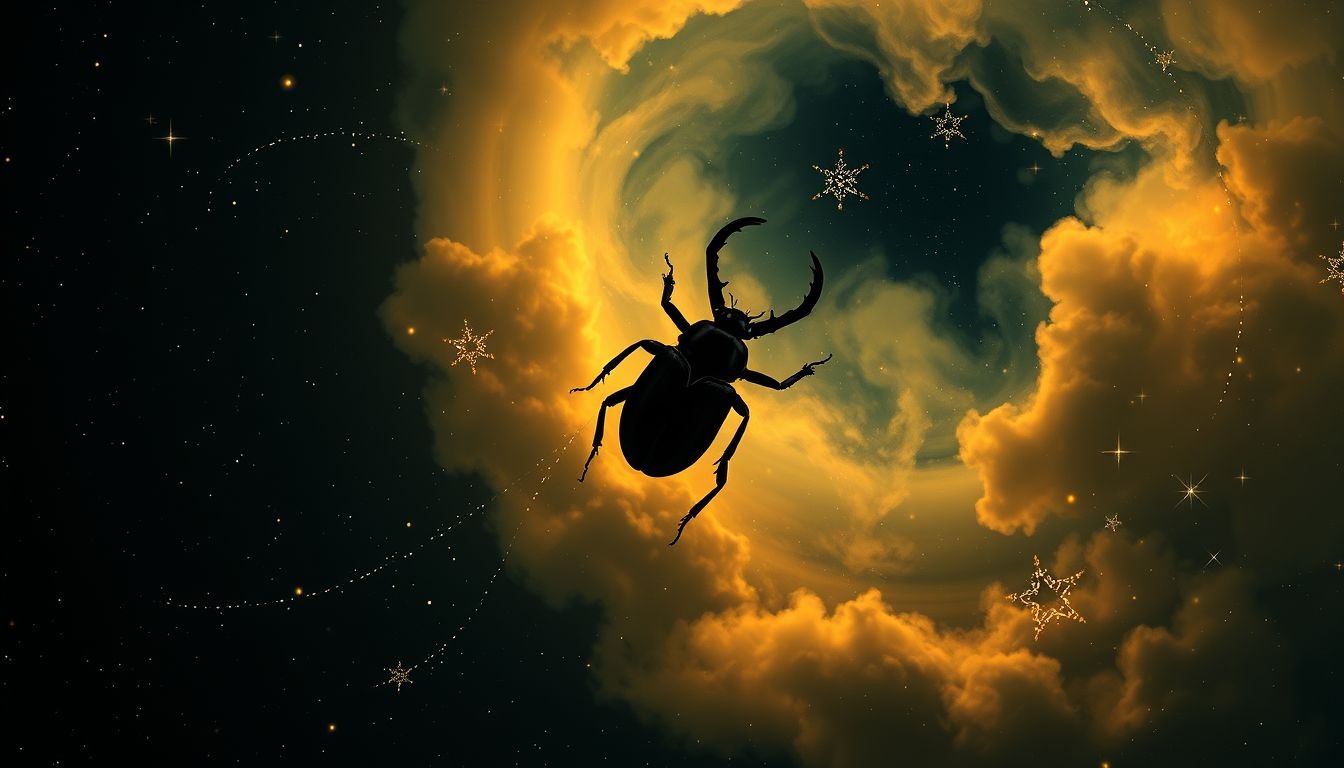 Czarny chrabąszcz we śnie symbolizuje ukryte lęki i tajemnice.