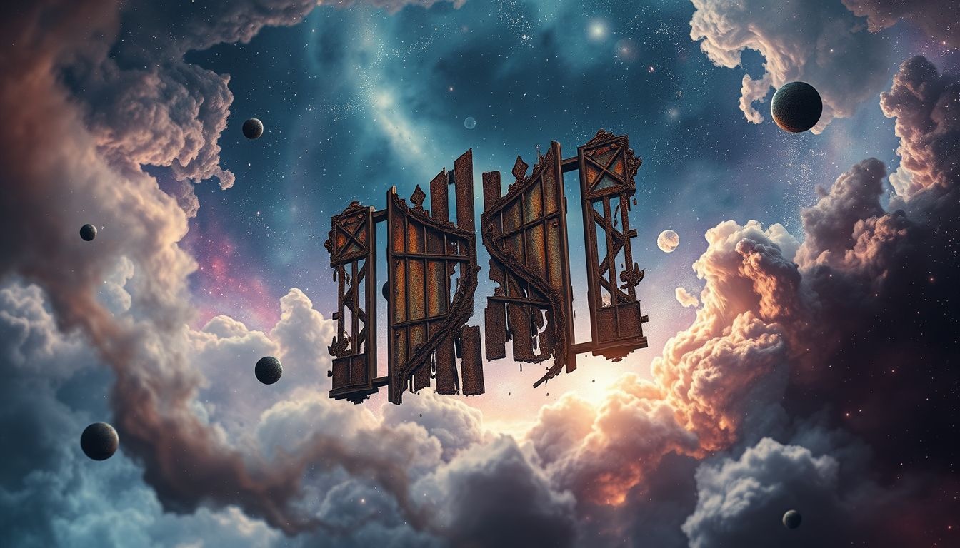 Zardzewiała furtka symbolizuje zaniedbane sprawy i przeszłe problemy.