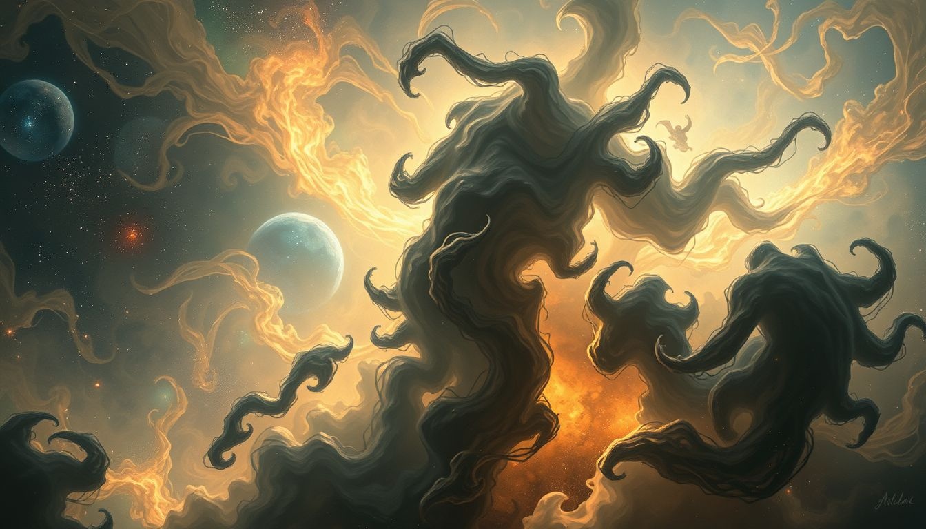 Machanie bronią symbolizuje wewnętrzny lęk i agresję wobec zagrożeń.