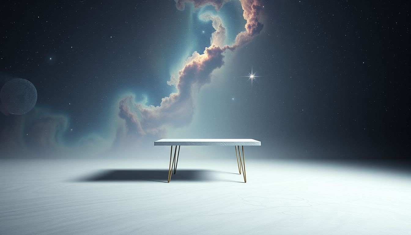 Półka na nogi w pustym pokoju symbolizuje nowe początki.