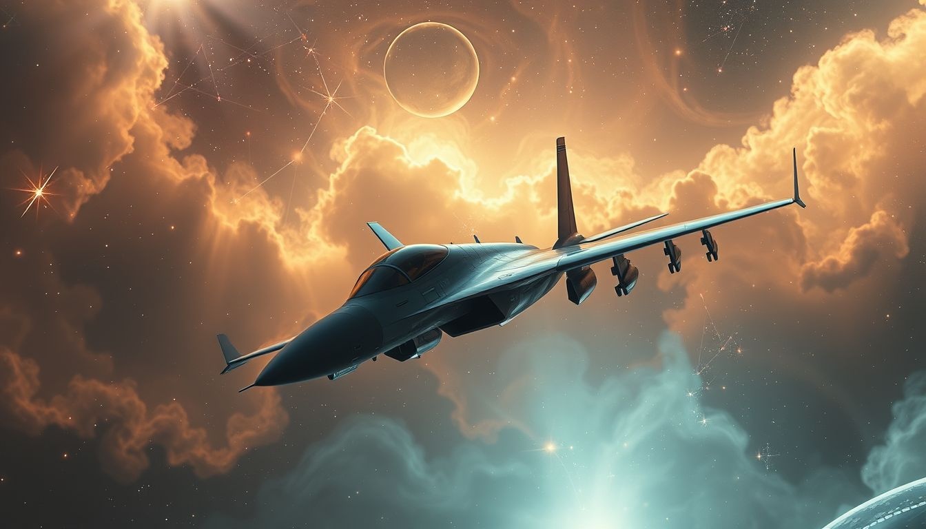 Samolot myśliwski bez pilota symbolizuje utratę kontroli nad życiem.