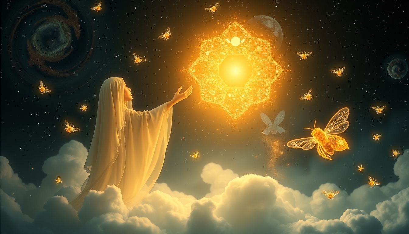 Pomaganie pasiecznikowi symbolizuje wsparcie i rozwój duchowy.