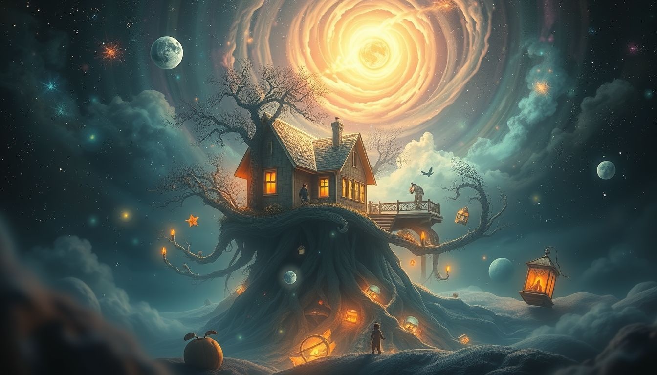 Sen o chacie symbolizuje tęsknotę za domem rodzinnym i dzieciństwem.