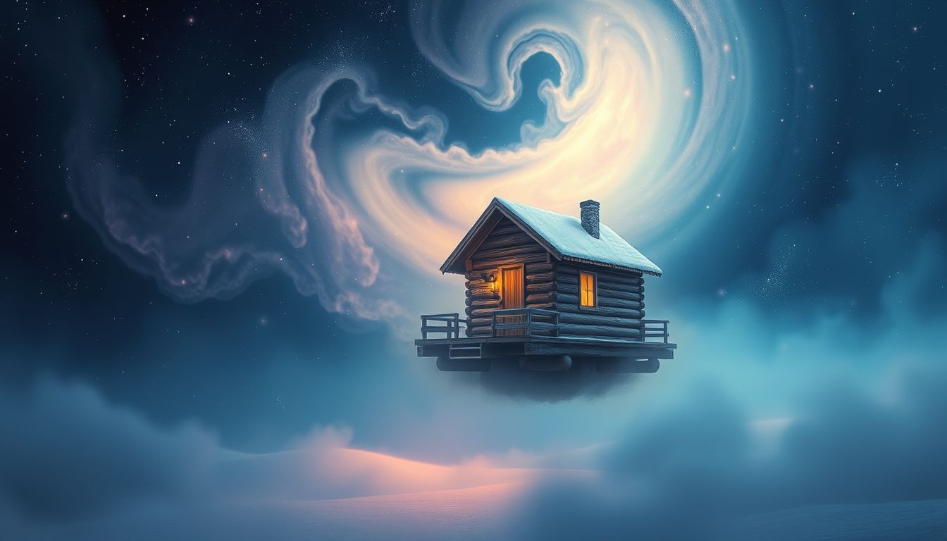 Sen o chacie zimą symbolizuje ochronę i wytrwałość w trudnościach.