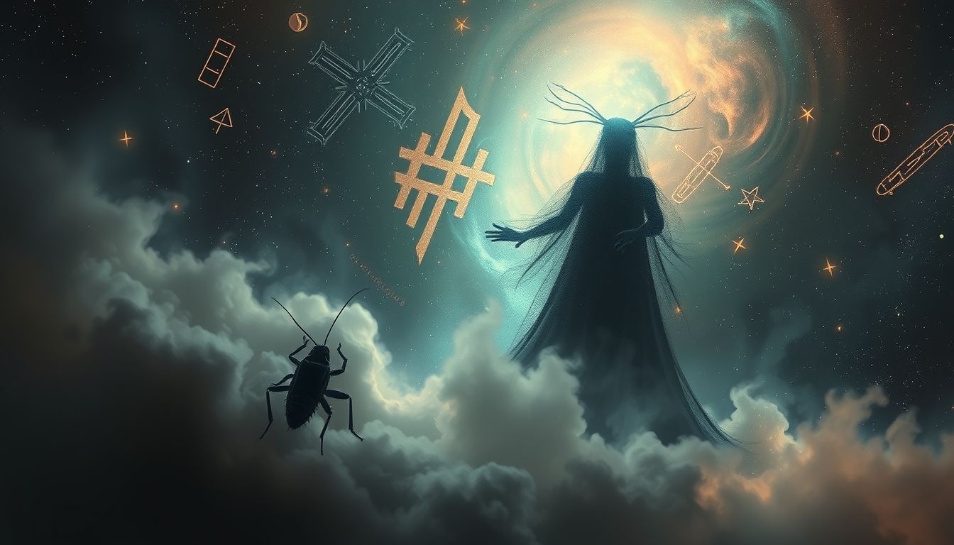 Sen o czarnym świerszczu symbolizuje ukryte zagrożenie i tajemnicę.