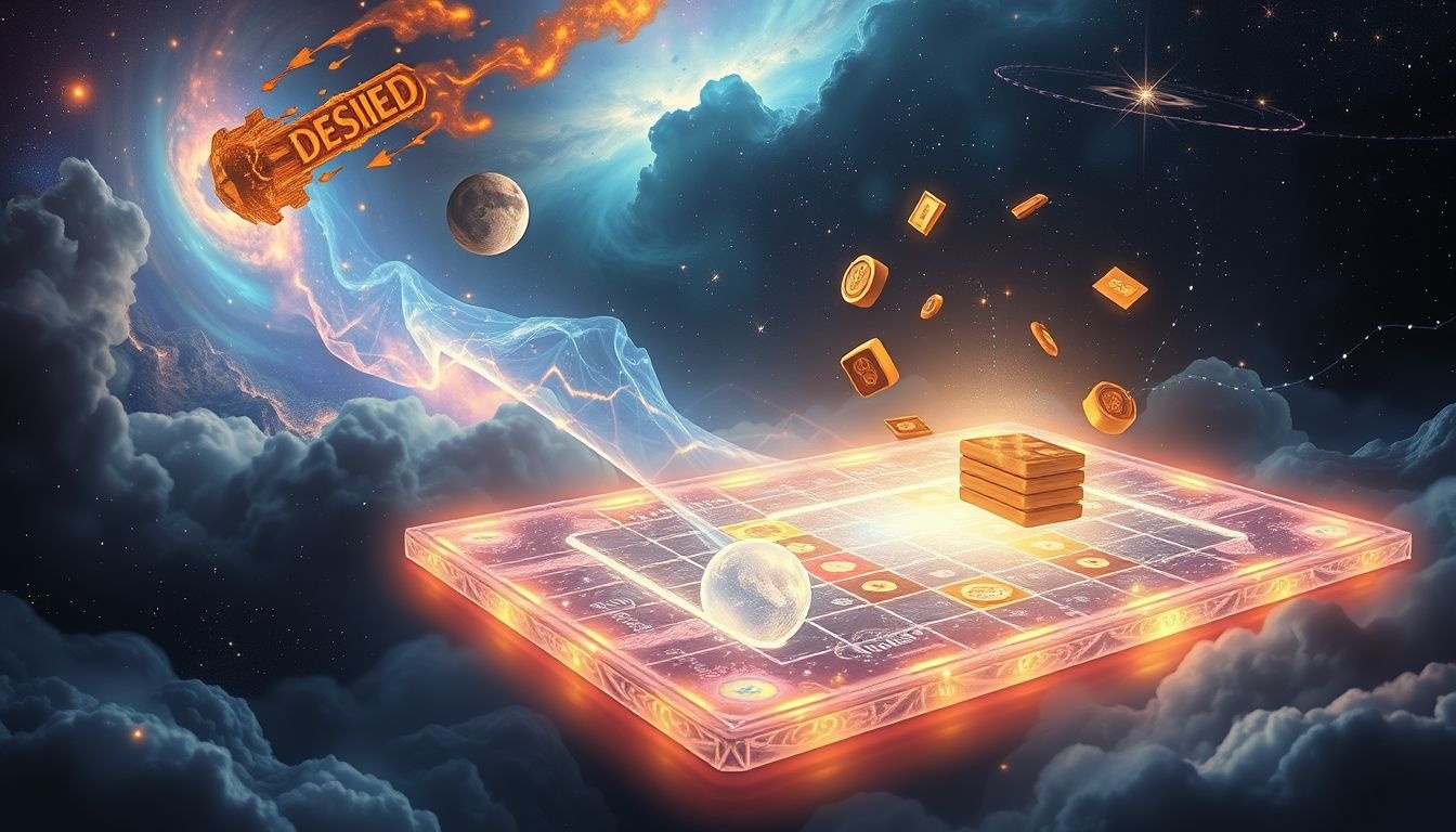 Sen o magicznej planszy symbolizuje nierealne pragnienia finansowe.