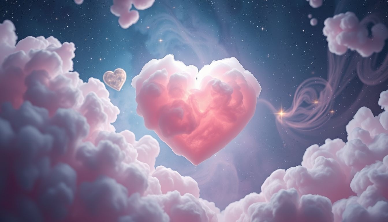 Sen o sercowej wacie cukrowej symbolizuje słodką, romantyczną miłość.